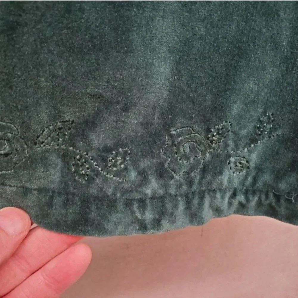 The Children's Place Velvet Green Jumper Dress 18 Mos.